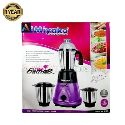 Picture of Miyako Blender & Mixer Grinder PINK PANTHER | Miyako Pink Panther Blender plus Mixer Grinder 750 watts