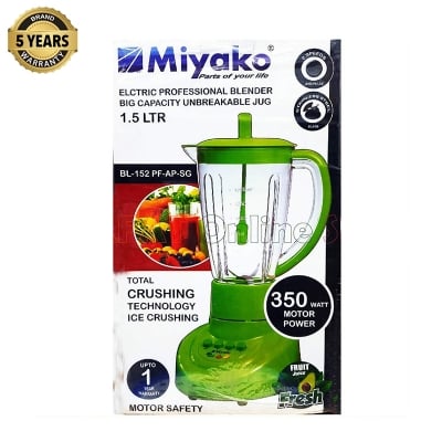 Picture of Miyako Professional Blender Unbreakable Jug 1.5 LTR BL-152 PF-AP-SG (Made in Indonesia)