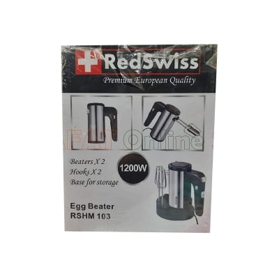 Picture of Redswiss Electric Egg Beater and Hand Mixer | Model :  RSHM-103 | Colur : Black & Silver | 1200 Watt