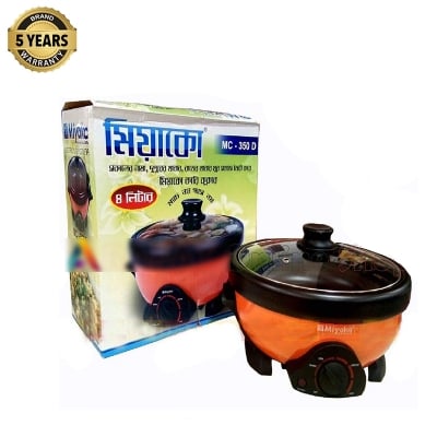 Picture of Miyako Single Pot Multi cooker, Electric Curry Cooker With Single Pot, Removable non-stick pan, Automatic cooking and warming system MC-350D (4 LTR) - Black & Red
