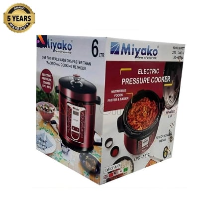 Picture of Miyako Electric Pressure Cooker With 10 Cooking Setup | 6 Litre - Black