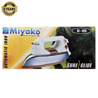Picture of Miyako heavy weight Automatic Electric Dry iron | Capacity : 1000 Watt | Model : EI-125 - White