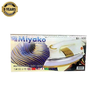 Picture of Miyako heavy weight Automatic Electric Dry iron | Capacity : 1000 Watt | Model : EI-130 - White