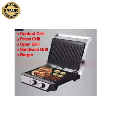 Picture of Miyako Electric Sandwich Press, Contact Grill, Press Grill, Open Grill, Sandwich Grill, Sub Sandwich Maker | Capacity : (2000 Watt | SW-135 BT - Black