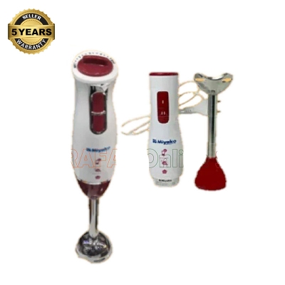 Picture of Miyako Steel Body Electric Hand Blender/Hand Mixer | 850 Watt | HB-7705 High & Low Function - Red & Silver