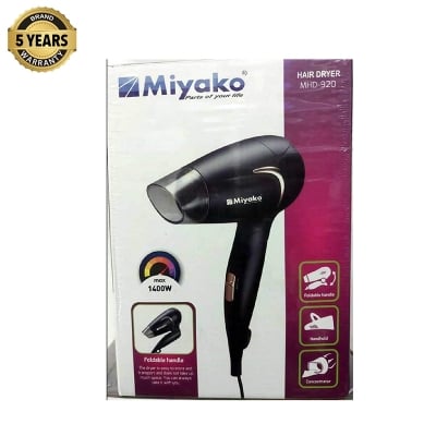 Picture of Miyako Professional Hair Dryer MHD-920 | Miyako Hair Dryer | 1400 Watt - Black