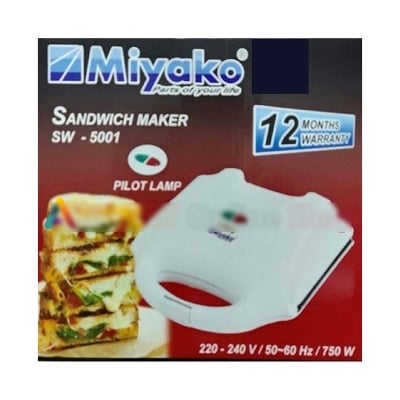 Picture of Miyako Electric Sandwich Maker | SW-5001 | 750 Watt - White