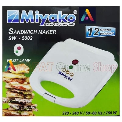 Picture of Miyako Electric Sandwich Maker | SW-5002 | 750 Watt - White