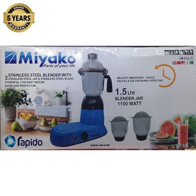 Picture of Miyako 3 in 1 Stainless Steel Blender | Miyako Electric Blender | 1100 Watt