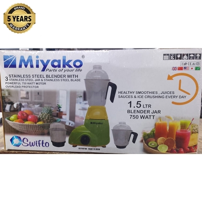 Picture of Miyako 3 in 1 Stainless Steel Blender | Miyako Swifto Electric Blender | 750 Watt