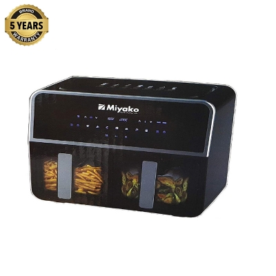 Picture of Miyako Electric Air Fryer | Model : AF-4590 | 9 Ltr | Miyako Double Chamber Digital Touch Panel Air Fryer, - Black