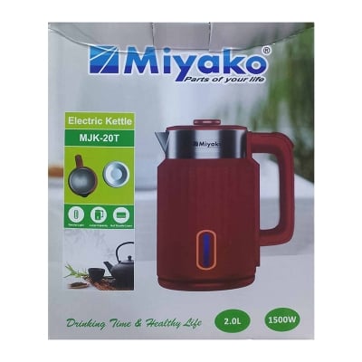 Picture of Miyako Cordless Electric plastic body Kettle | 2.0 Ltr | 1500 Watt Miyako kettle Automatic Kettle | MJK-20T - Multicolor