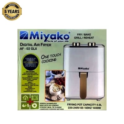 Picture of Miyako One Touch Cooking 4 Litre Digital Glass Pot Air Fryer | AF-02GLX