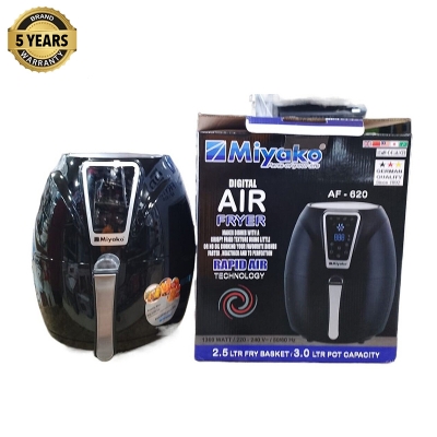 Picture of Miyako Digital Electric Air Fryer | Model : AF-620 | 2.5 Ltr Fry Basket | 3.0 Ltr Pot Capacity - Black