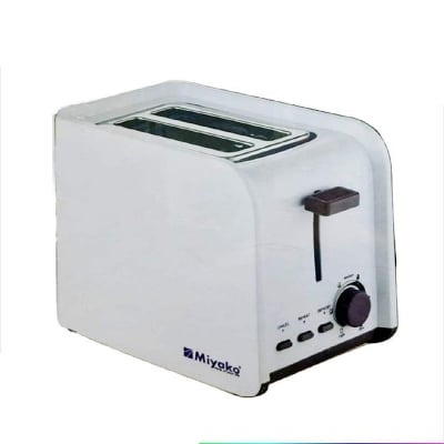 Picture of Miyako Automatic Bread Toaster with Lid | KT-2008 | 850 Watt Capacity - White
