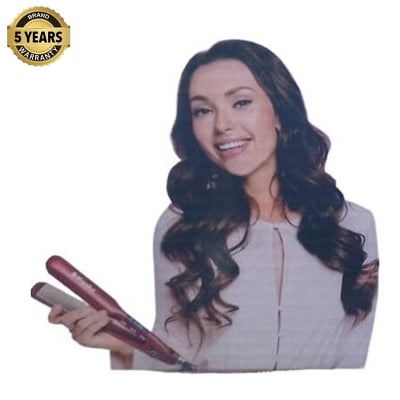 Picture of Miyako Professional Electronic Hair Straightener | Miyako Electronic Hair Straightener | Model : HS-915 - Red