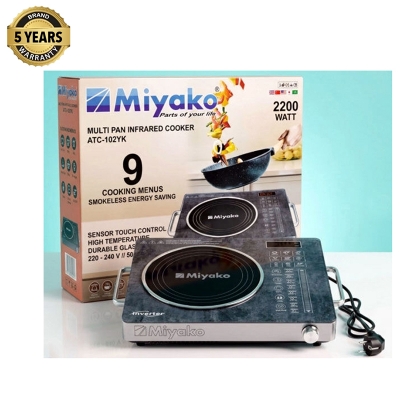 Picture of Miyako [Inverter] Infrared Cooker Smokeless And Energy Savings - Cook Efficiently With Miyako Infrared Cooker - Smokeless And Energy-Saving Appliance | ATC-102YK - Black