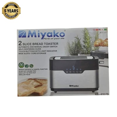Picture of Miyako 2 Slice Automatic Bread Toaster | KT-410FS | 920 Watt Capacity - White