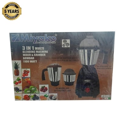 Picture of Miyako 3 in 1 Multi Blender & Mixer Grinder BOMBAR | 1100 Watt | Made in India