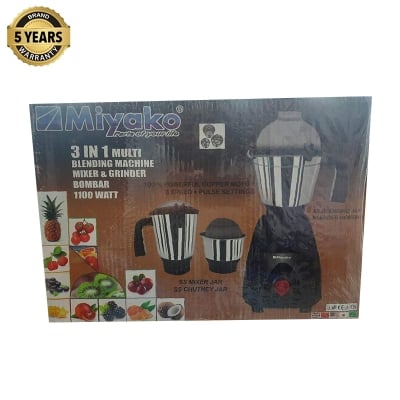 Picture of Miyako 3 in 1 Multi Blender & Mixer Grinder BOMBAR | 1100 Watt | Made in India