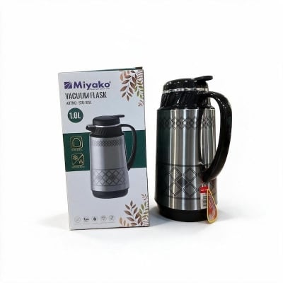 Picture of Miyako Vaccum Flask Hot & Cool | 12-24 Hours 1 Liter | Model : STU-10SL - Black & Silver