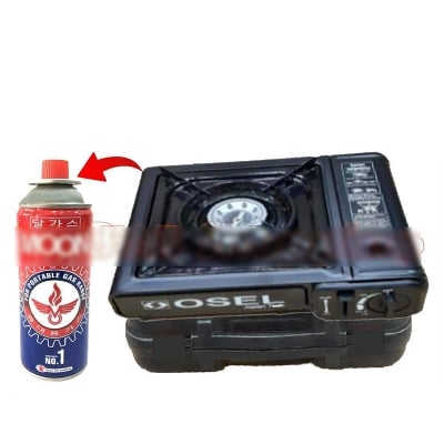 Picture of 2pc Moon Gas Can + Osel Gas Stove / Osel Portable Gas Stove with 2pc Moon Butane Gas Cane FREE