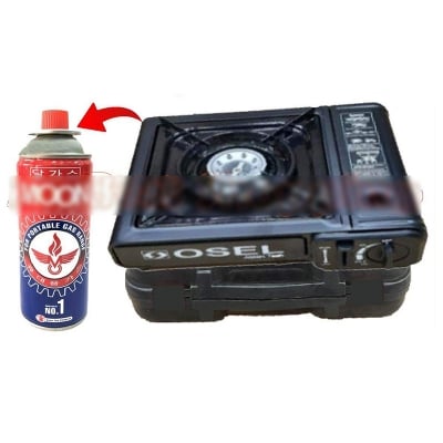 Picture of 1pc Moon Gas Can + Osel Gas Stove / Osel Portable Gas Stove with 1pc Moon Butane Gas Cane FREE
