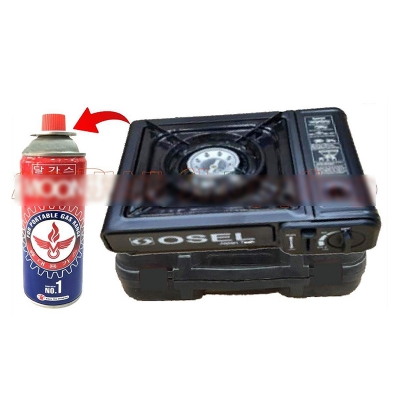 Picture of 3pc Moon Gas Can + Osel Gas Stove / Osel Portable Gas Stove with 3pc Moon Butane Gas Cane FREE