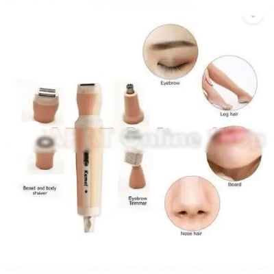 Picture of Kemei KM-3024 Electric Waterproof Shaver Bikini Underarm Body Lady Epilator Hair Removal Cordless Trimmer for women - Brown