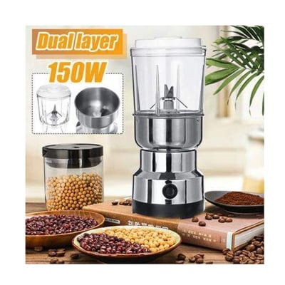 Picture of Nima 2 in 1 Electric Spice Grinder and Blender. 2 in 1 Nima Electric Grinder & Blander. 300 Watt Havey Deuti Motor. - Silver