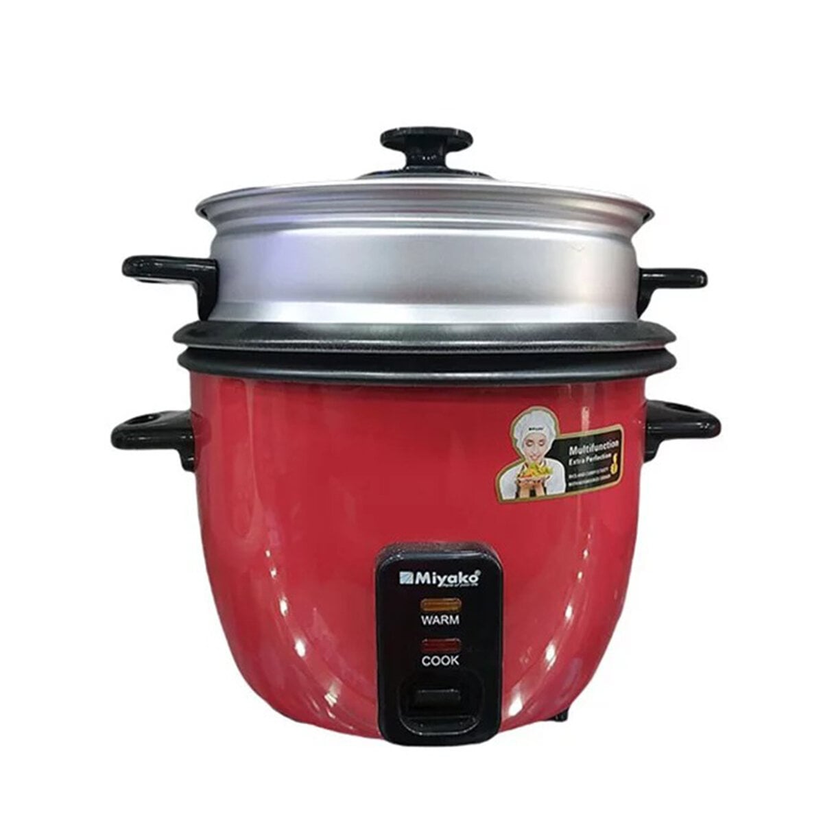 Picture of Miyako 1.2 LTR Double Pot Rice Cooker MRC-512YLD - Red