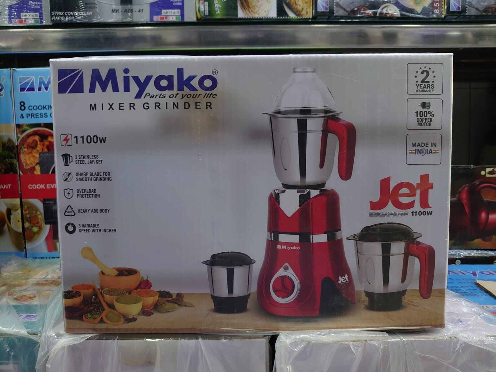 Picture of Miyako 3 in 1 Blender & Mixer Grinder JET 1.5 HP | 1100 Watt | Made in India