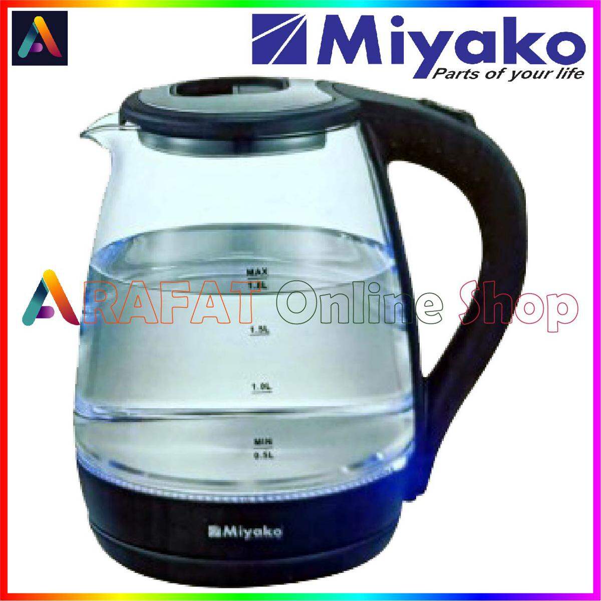 Picture of Miyako Electric Glass Body Automatic Kettle 1.8 Liter  MJK-180 GLS 1500 Watt - CLEAR