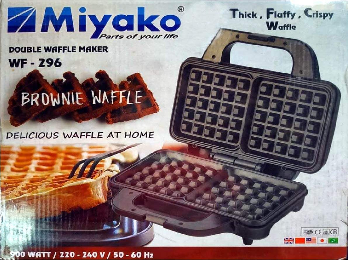 Picture of Miyako Double Waffle Maker WF-296 - Black & Silver