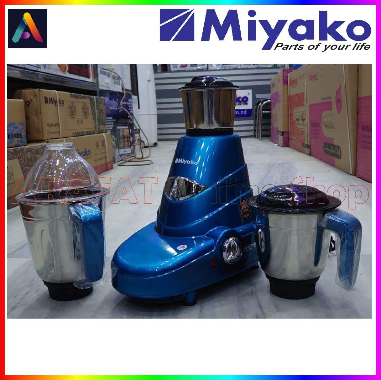 Picture of Miyako 3 in 1 Blender & Mixer Grinder SONET| 1000 Watt | Made in India