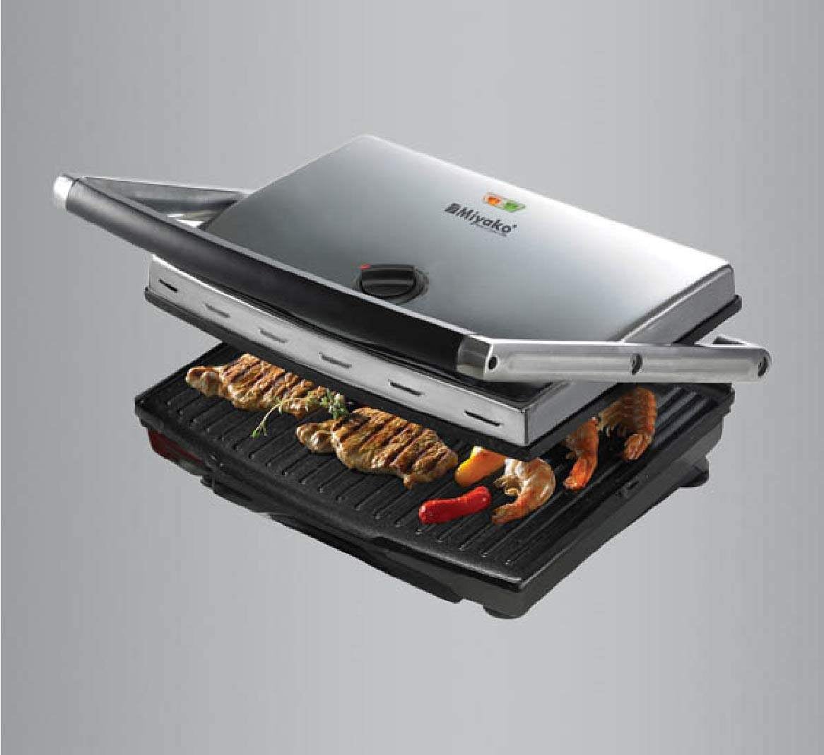 Picture of Miyako Electric Sandwich Press Contact Grill, Grill Sub Sandwich Maker | 2000 Watt | Model : LW-507 - Black