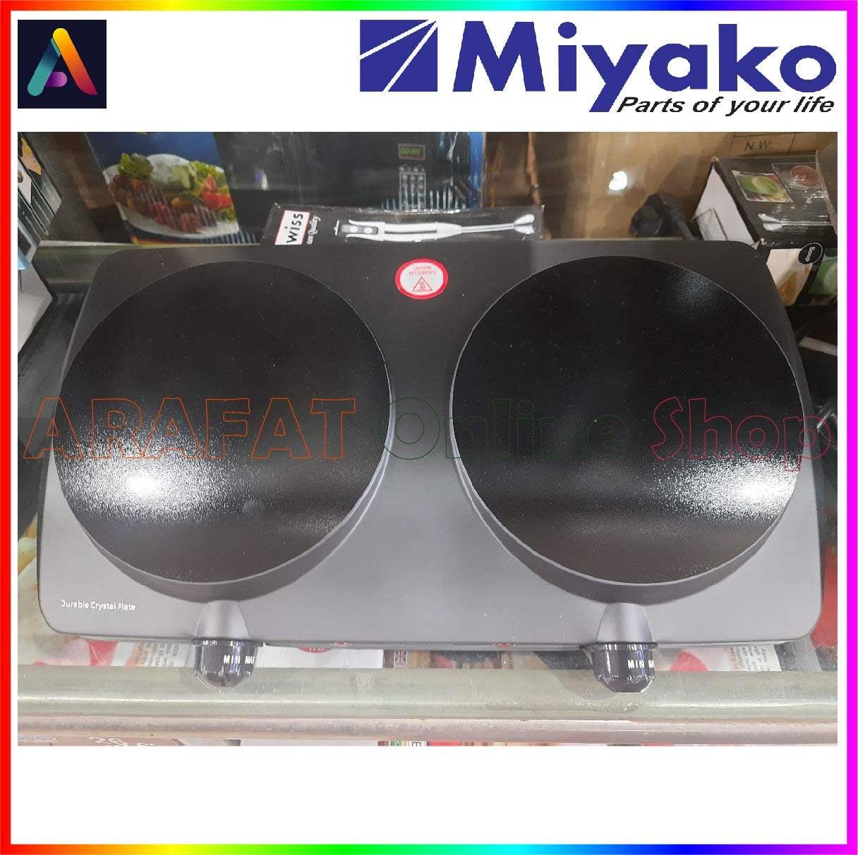 Picture of Miyako Double Touch Cooker/ Miyako Multi Pan Touch Cooker/ Miyako Touch Cooker/ Miyako Infrared Touch Cooker | ATC-1026D | 2500 Watt - Black