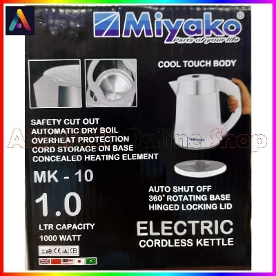 Picture of Miyako Electric Automatic Kettle | 1 Ltr | MK-10 | Miyako Electric Kettle - Multicolor