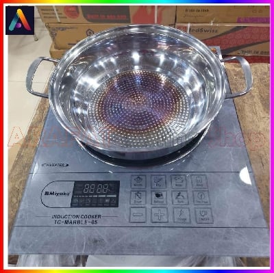 Picture of Miyako Induction Cooker TC-MARBLE-05/04 [INVERTER] With FREE COOKING POT | 2200 Watt | Digital Display - Black