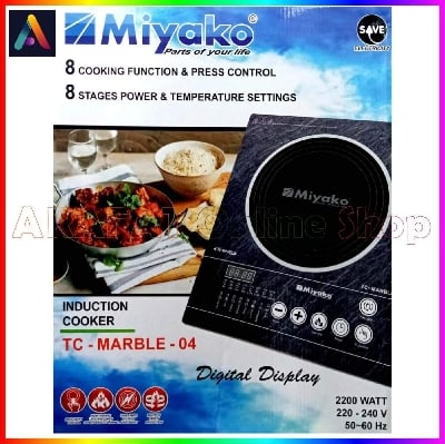 Picture of Miyako Induction Cooker TC-MARBLE-04 [INVERTER] With FREE COOKING POT | 2200 Watt | Digital Display - Black