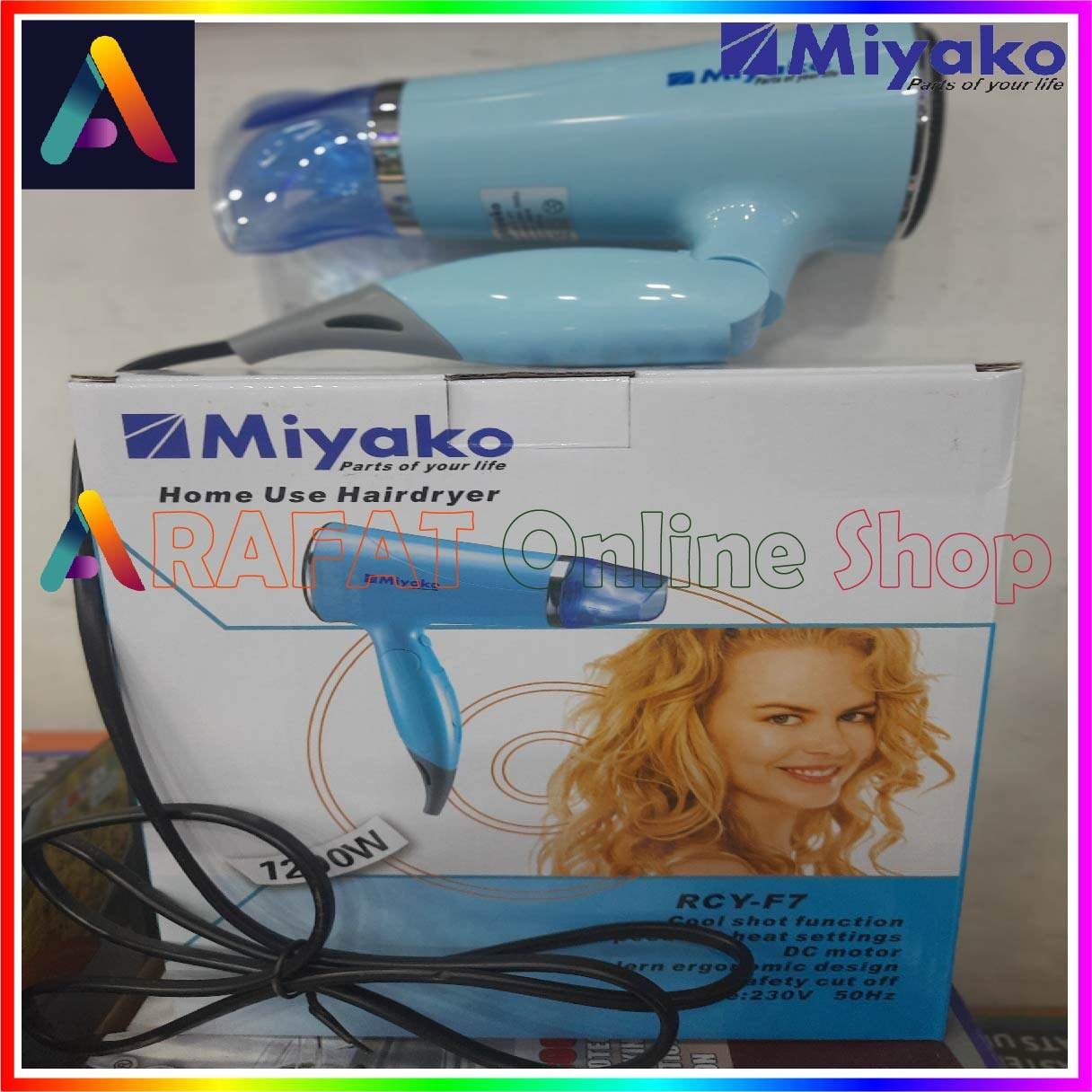 Picture of Miyako New Hair Dryer Model : RCY-F7 | 1200 WATT - Blue