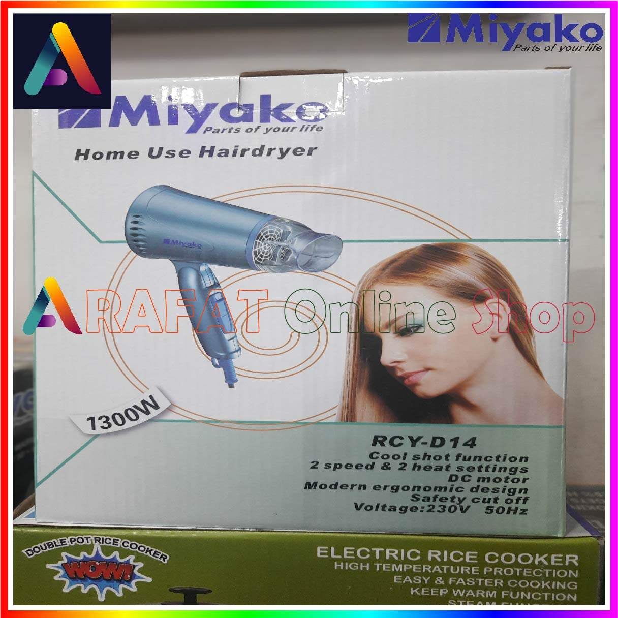 Picture of Miyako New Hair Dryer Model : RCY-D14 | 1300 WATT - Blue