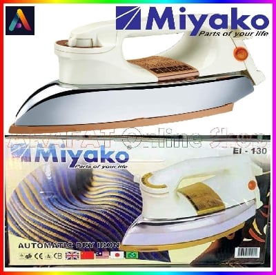 Picture of Miyako heavy weight Automatic Electric Dry iron | Capacity : 1000 Watt | Model : EI-130 - White