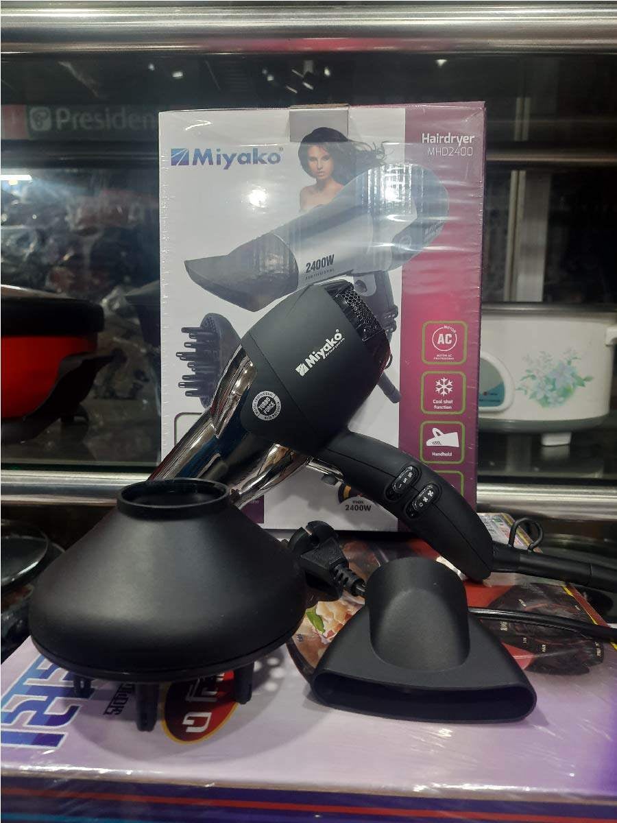 Picture of Miyako Professional Hair Dryer MHD-920 | Miyako Hair Dryer | 1400 Watt - Black