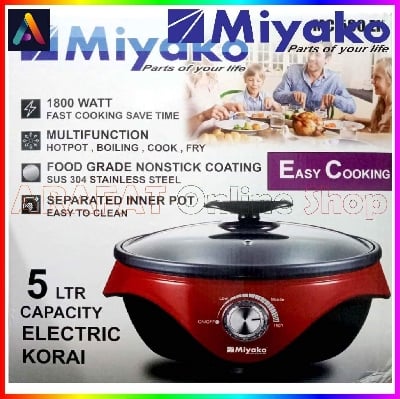 Picture of Miyako Electric Curry Cooker | Miyako Electric Korai | Miyako Electric Multifunction Cooker | MC-500 EK (5 Ltr) | 1800 Watt