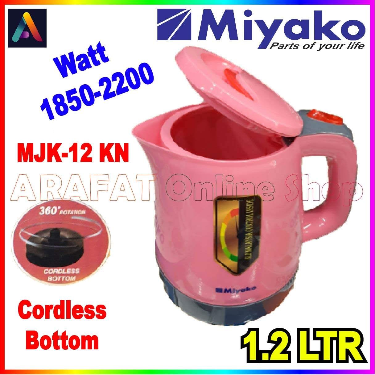 Picture of Miyako Electric Automatic Kettle | MJK-12 KN | 1.2 Ltr - Multicolor