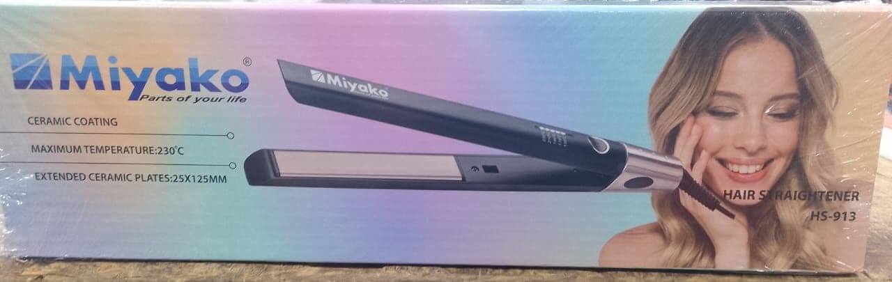 Picture of Miyako HS-913 | Professional Electronic Hair Straightener | Miyako Electronic Hair Straightener - Black