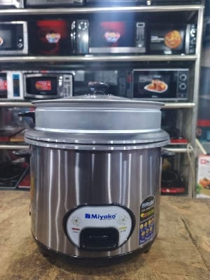 Picture of Miyako 3 in 1 Electric Rice Cooker 2.8 Ltr | ASL-1280-KND-SS | Miyako 2.8 LTR Double Pot Rice Cooker - Silver
