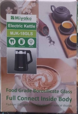 Picture of Miyako Cordless Electric plastic body Kettle | 1.8 Ltr | 1500 Watt Miyako kettle Automatic Kettle | MJK-18GLS - Black