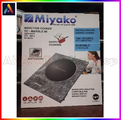 Picture of Miyako Induction Cooker Smokeless And Energy Savings [INVERTER] | Model : TC-Marble-06 | Capacity : 2200 Watt | 4 Digit Display